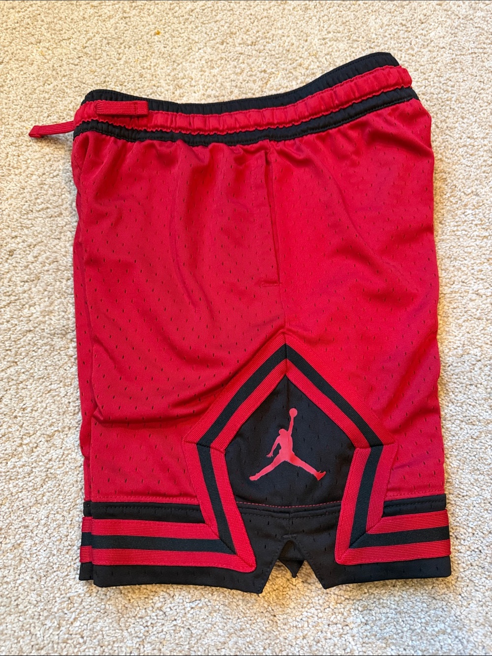 Jordan Red and Black Kids Basketball Shorts